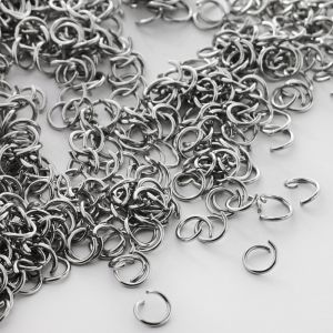 Kółeczka ze stali chirurgicznej 6mm Srebrne, 20szt